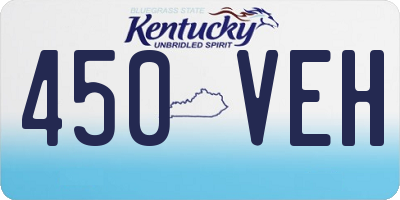 KY license plate 450VEH