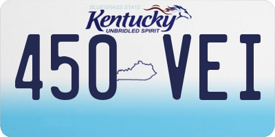 KY license plate 450VEI