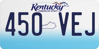 KY license plate 450VEJ