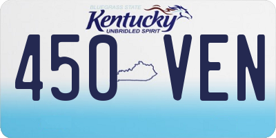 KY license plate 450VEN