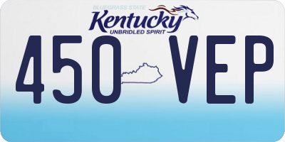 KY license plate 450VEP