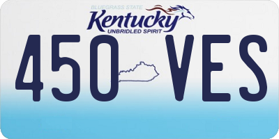 KY license plate 450VES
