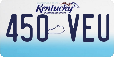 KY license plate 450VEU