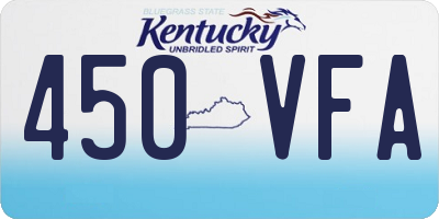 KY license plate 450VFA