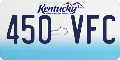 KY license plate 450VFC