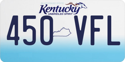 KY license plate 450VFL