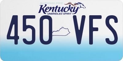 KY license plate 450VFS