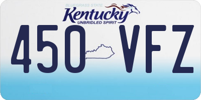 KY license plate 450VFZ