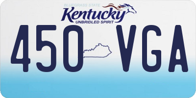 KY license plate 450VGA