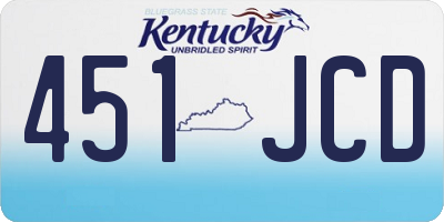 KY license plate 451JCD