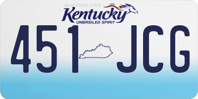 KY license plate 451JCG