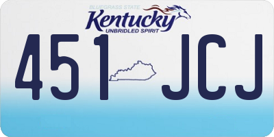 KY license plate 451JCJ