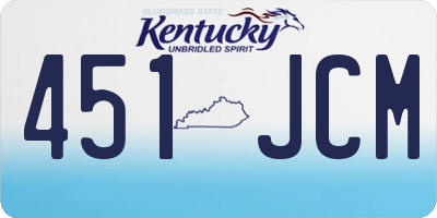 KY license plate 451JCM