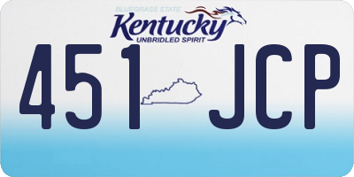 KY license plate 451JCP