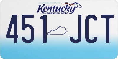 KY license plate 451JCT