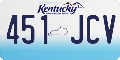 KY license plate 451JCV