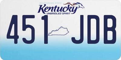 KY license plate 451JDB