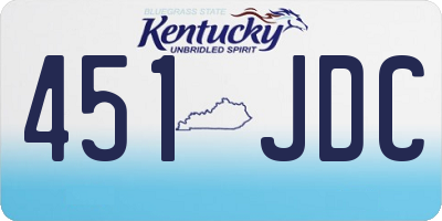 KY license plate 451JDC