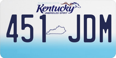 KY license plate 451JDM