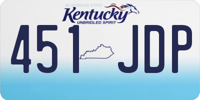 KY license plate 451JDP
