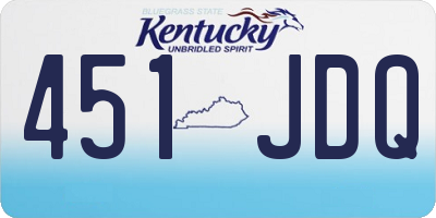 KY license plate 451JDQ