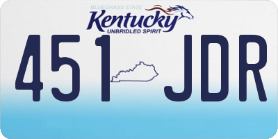 KY license plate 451JDR