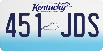 KY license plate 451JDS