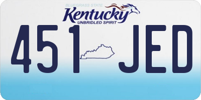 KY license plate 451JED