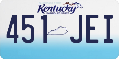 KY license plate 451JEI