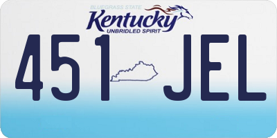 KY license plate 451JEL