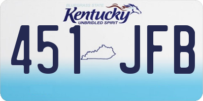 KY license plate 451JFB