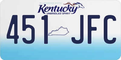 KY license plate 451JFC