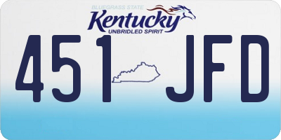 KY license plate 451JFD
