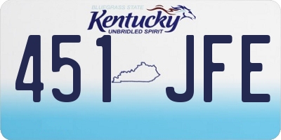 KY license plate 451JFE