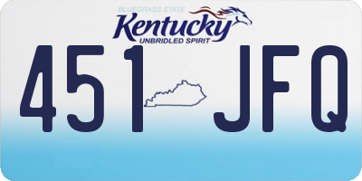 KY license plate 451JFQ