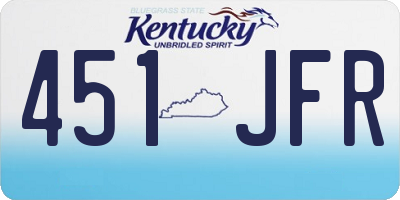 KY license plate 451JFR