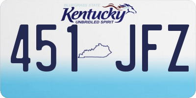 KY license plate 451JFZ