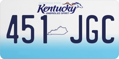 KY license plate 451JGC