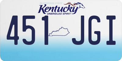KY license plate 451JGI