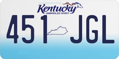 KY license plate 451JGL