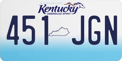 KY license plate 451JGN