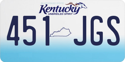 KY license plate 451JGS