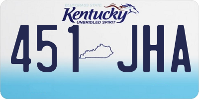 KY license plate 451JHA
