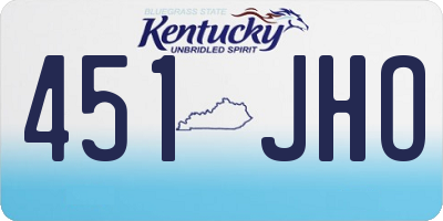 KY license plate 451JHO