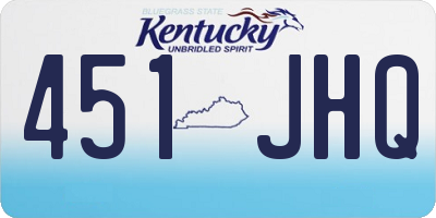 KY license plate 451JHQ