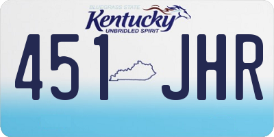 KY license plate 451JHR
