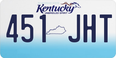 KY license plate 451JHT