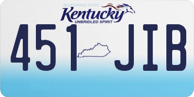 KY license plate 451JIB