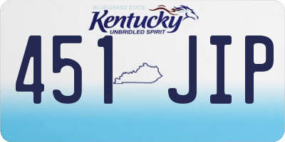 KY license plate 451JIP