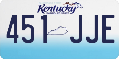KY license plate 451JJE